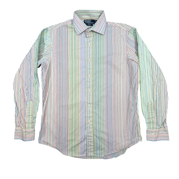 Polo Ralph Lauren Other - Polo Ralph Lauren Multi Color Striped Regent Custom Fit Shirt Mens 16 34/35